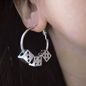 Funny Exaggerated Creative Dice Earrings