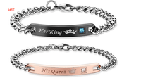 Her King His Queen His Beauty Her Beast Couples' Bracelets
