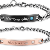 Her King His Queen His Beauty Her Beast Couples' Bracelets