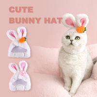 Plush Cartoon Cat Dog Rabbit Ears Cute Easter Decoration Hat Head Cover Pets Products
