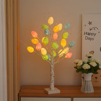 Decoración de Pascua, árbol de abedul de 60cm, huevo de Pascua para el hogar, regalo con luz LED, adornos de mesa para Fiesta de Primavera, regalos ligeros para Fiesta de Pascua para niños