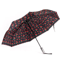 Parapluie compact rouge cerise - Ouverture automatique