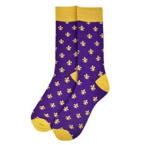 Fleur-de-lis Novelty Socks (Mens)