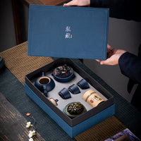 Juego de té de cerámica Kung Fu, conjunto con caja de regalo, regalo pequeño de negocios
