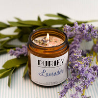 Purify Soy Wax Candles with Herbs and Pink Salt