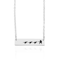Trendy Small Dinosaur Stainless Steel Necklace Silver Animal Mom Baby Children Necklaces Mothers Days Gifts
