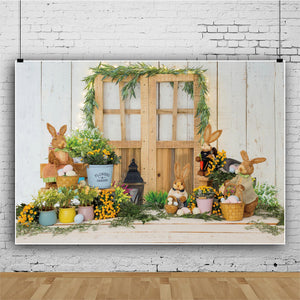 Matériel Photo de fête de lapin de pâques, tissu de fond pour Photo, accessoires de Studio