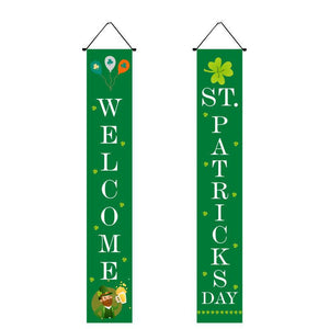 Irish National Day Porch Couplet With Flag