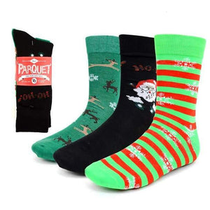 Christmas Crew Socks (Mens) - 3 Pack