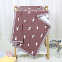 Baby Cartoon Knitted Cotton Cute Windproof Blanket
