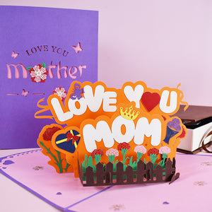 Carte pop-up pour la fête des mères avec des papillons colorés