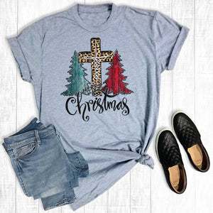 T-shirt Léopard Joyeux Noël Jésus