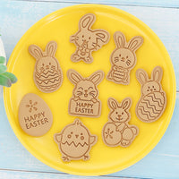 Moule à biscuits de pâques, lapin de dessin animé, presse à biscuits pour œufs de pâques
