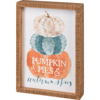 Pumpkin Pies & Autumn Skies - Inset Box Sign