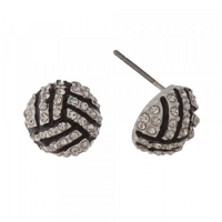 Sports Ball Rhinestone Stud Earrings
