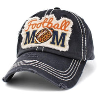 Gorra de béisbol desgastada vintage de mamá de fútbol