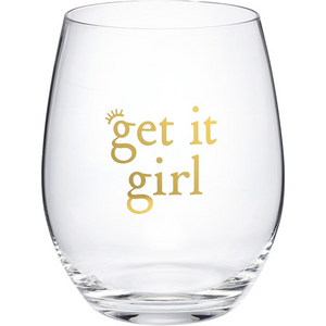 Get It Girl - Stemless Wine Glass