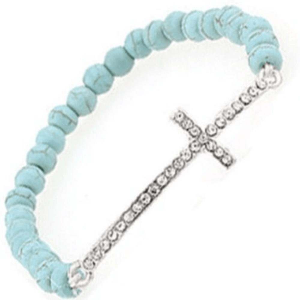 Bracelet Turquoise & Croix