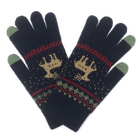 Reindeer Knit Smart Touch Gloves