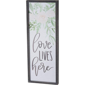 Love Lives Here - Inset Box Sign