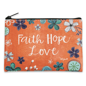 Porte-monnaie zippé Faith Hope Love