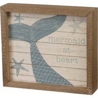 Mermaid At Heart - Inset Box Sign