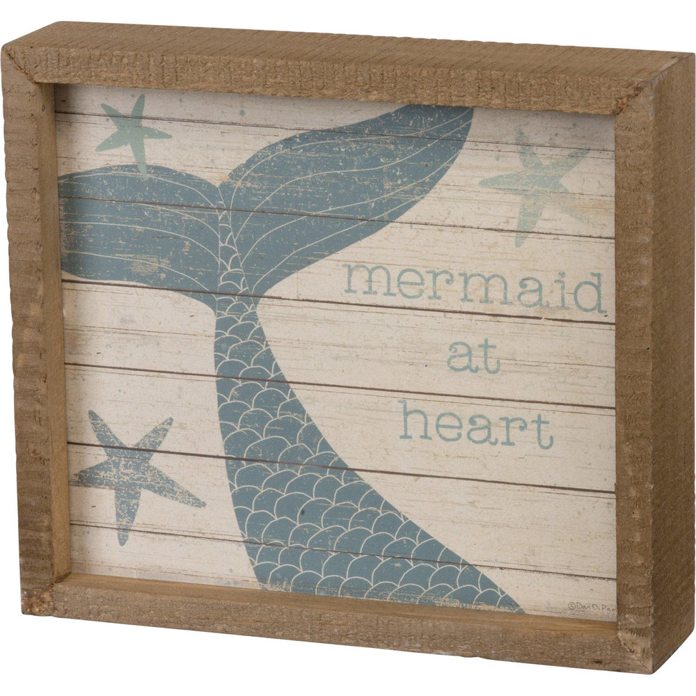 Mermaid At Heart - Inset Box Sign