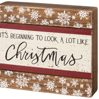 Se parece mucho a la Navidad: letrero de caja grabado 