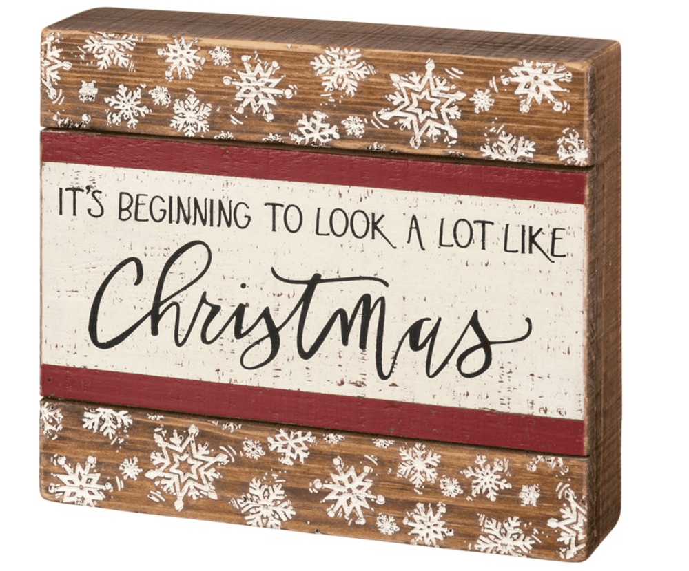 Se parece mucho a la Navidad: letrero de caja grabado 