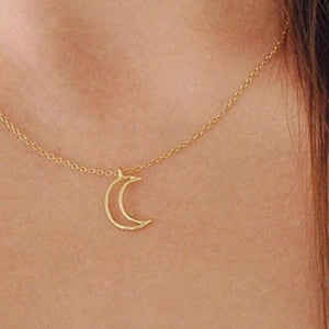Hollow Crescent Moon Necklace