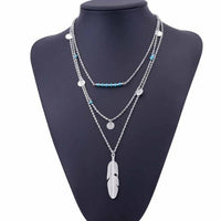 Feather Layered Necklace