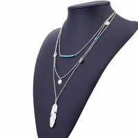 Feather Layered Necklace