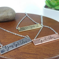 Inspirational Bar Charm Necklaces

