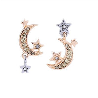 Moon & Stars Two-Tone Earrings