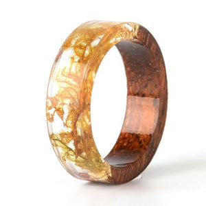 Flower & Wood Ring