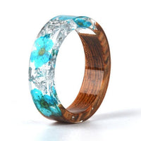 Flower & Wood Ring
