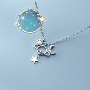Stars Moon Planet Necklace