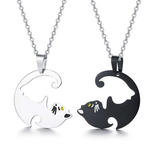 Yin Yang Cat Friendship Necklaces (2 Pcs)