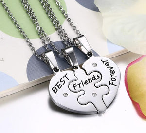 Best Friends Forever Heart Puzzle Collares (3 piezas)
