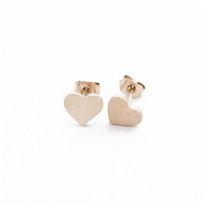 Boucles d'oreilles à tige en forme de petit cœur