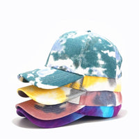 Gorras de béisbol con efecto tie dye