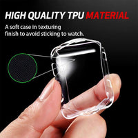 Ultra-thin Clear Silicone Cover Case for Apple Watch
