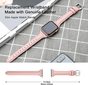 Slim Leather Band For Apple Watch