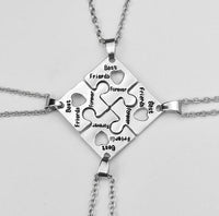 Best Friends Forever Puzzle Charm Necklaces (4 pcs)
