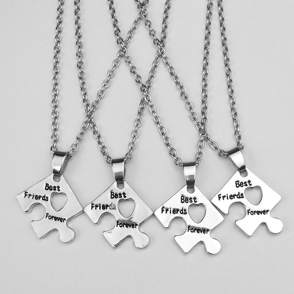 Best Friends Forever Puzzle Charm Necklaces (4 pcs) | Only Inspired ...