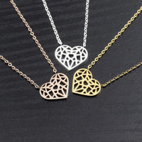 Hollow Heart Necklace
