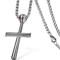 Baseball Cross Pendant Necklaces
