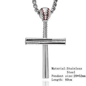Baseball Cross Pendant Necklaces