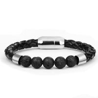 Lava Stone Leather Bracelets

