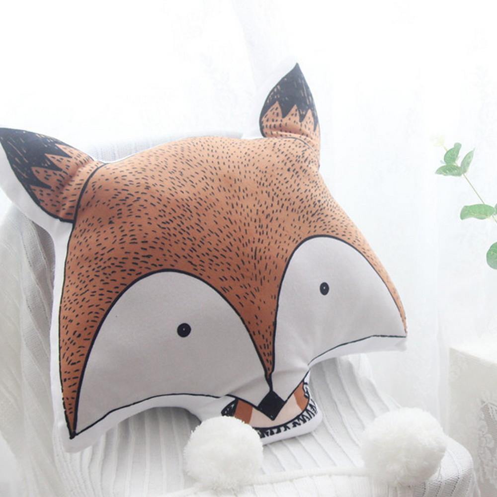 Fox Shaped Throw Pillow